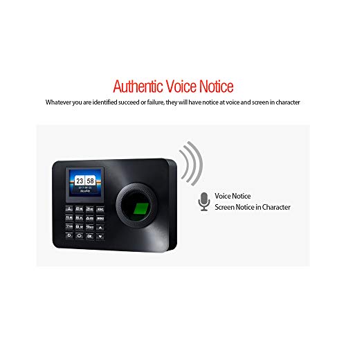 Aibecy ZK-TA10 Time Attendance Fingerprint Recognition Password System Attendance Machine 2.4inch Display Employee Checking-in Recorder US Plug