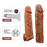 Silicone penile Condom Expander expands SZYZH Male Chastity Toys Lengthen Cock Sleeves Dick Socks Reusable Condoms(2 Pcs) _W18