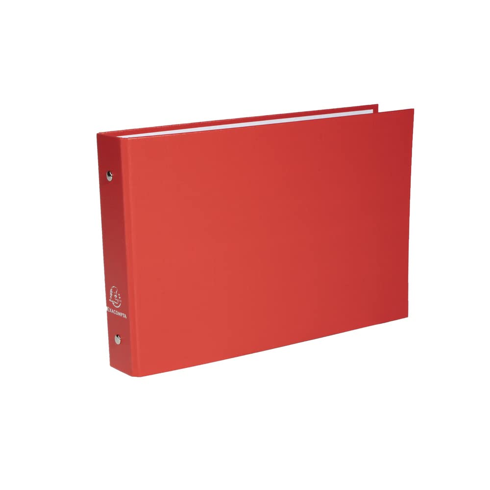 Exacompta - Ref. 51060E - Rigid PP binder for index cards fitted with dividers ref. 804E - 2 round rings 25 mm - Back 40 mm - External dimensions: 16.5x24cm - 5 random colors