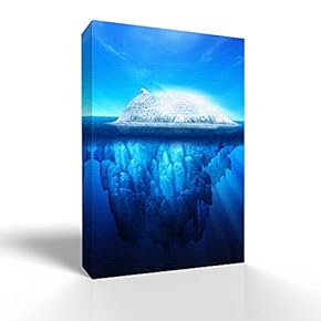 Canvas Wall Art The Tip of an Iceberg Pictures Home Wall Decorations for Bedroom Living Room Paintings Canvas Prints Framed - 12x18 inches