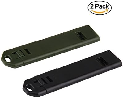 3-IN-1 Survival Gear (Pack of 2 ) Fire Starter &amp; High Decibel Outdoor Life-saving Whistle &amp; Fire Scrapper