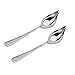 IMEEA Saucier Drizzle Gravy Spoon for Dressing Decorating with Tapered Spout SUS304 Stainless Steel 8.8inch, Set of 2
