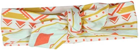 Mint and Coral Tribal Baby Top Knot Headband Tribal Toddler Knotted Headband Aztec Adult Top Knot Headband