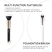 BAYJOY Professional Makeup Brushes Liquid Foundation Brush Easy Blending Makeup Brush Set Flat Top Kabuki Perfect for Liquid Cream Cosmetics Buffing Stippling Concealing Duo Fibre (Pro Series 2)