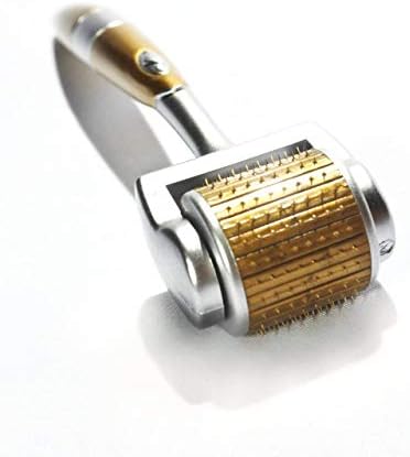 Prosmart - ZGTS Derma Roller 2mm 192 Needles - Gold Plated Titanium Alloy Needles Roller - Treating Acne Scars Skin Hair Loss Wrinkles Blackheads Lines Sun Damaged Ageing