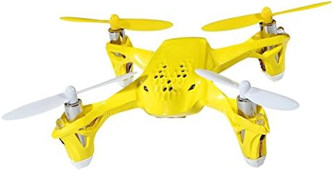 Hubsan H108 2.4G 4CH RC Quadcopter YELLOW includes Bonus Black Rubber Feet & Blades (As shown)
