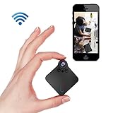 Mini Spy Camera WiFi Hidden Camera 1080P Portable Wireless IP Security Camera 2018 WIFI HD Spy Cam Covert Tiny Nanny Cam with 140°Angle Night Vision Motion Detection for Home, Car, Drone, Office …