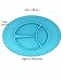 Silicone Baby Placemat Plate - Divided Suction Non Slip Plate for Highchair Trays,Toddlers/Kids Feeding Weaning Travel placemat a Soft Spoon Included 2017 New (Blue+Bowl)