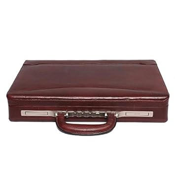 OBANI Genuine Leather Briefcase Brown
