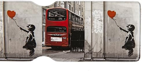 Urban Travel Oyster Card Holder Bus Wallet Business (Banksy Balloon Girl with Bus)