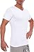 Men's Slimming Light Compression V-Neck Shirt - Short Sleeve Body Shaper T-Shirt for Gynecomastia, Weight Loss