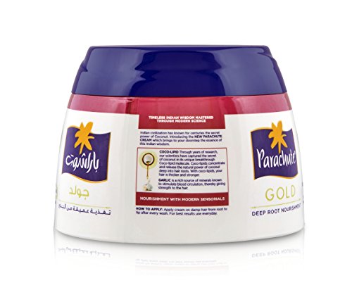 Parachute Gold Hair Cream Anti Hair Fall - 4.7 fl.oz. (140ml) - Contains Garlic and Coconut - Thumbnail 3