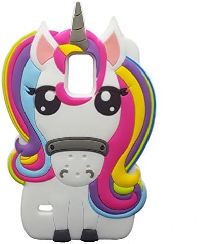 Rainbow Unicorn Galaxy S5 Case, XINSIR Cute 3D Cartoon Animal Horse Soft Silicone Case Rubber Back Cover Skin for Samsung GALAXY S5 i9600 (Colorful)