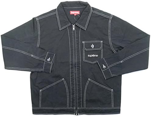 supreme contrast stitch work jacket