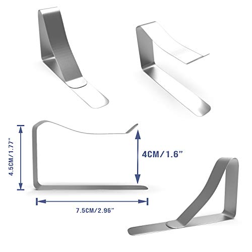 ProTensils Picnic Tablecloth Clips, Stainless Steel Outdoor Table Cover Clamps, Table Cloth Holder & - //coolthings.us