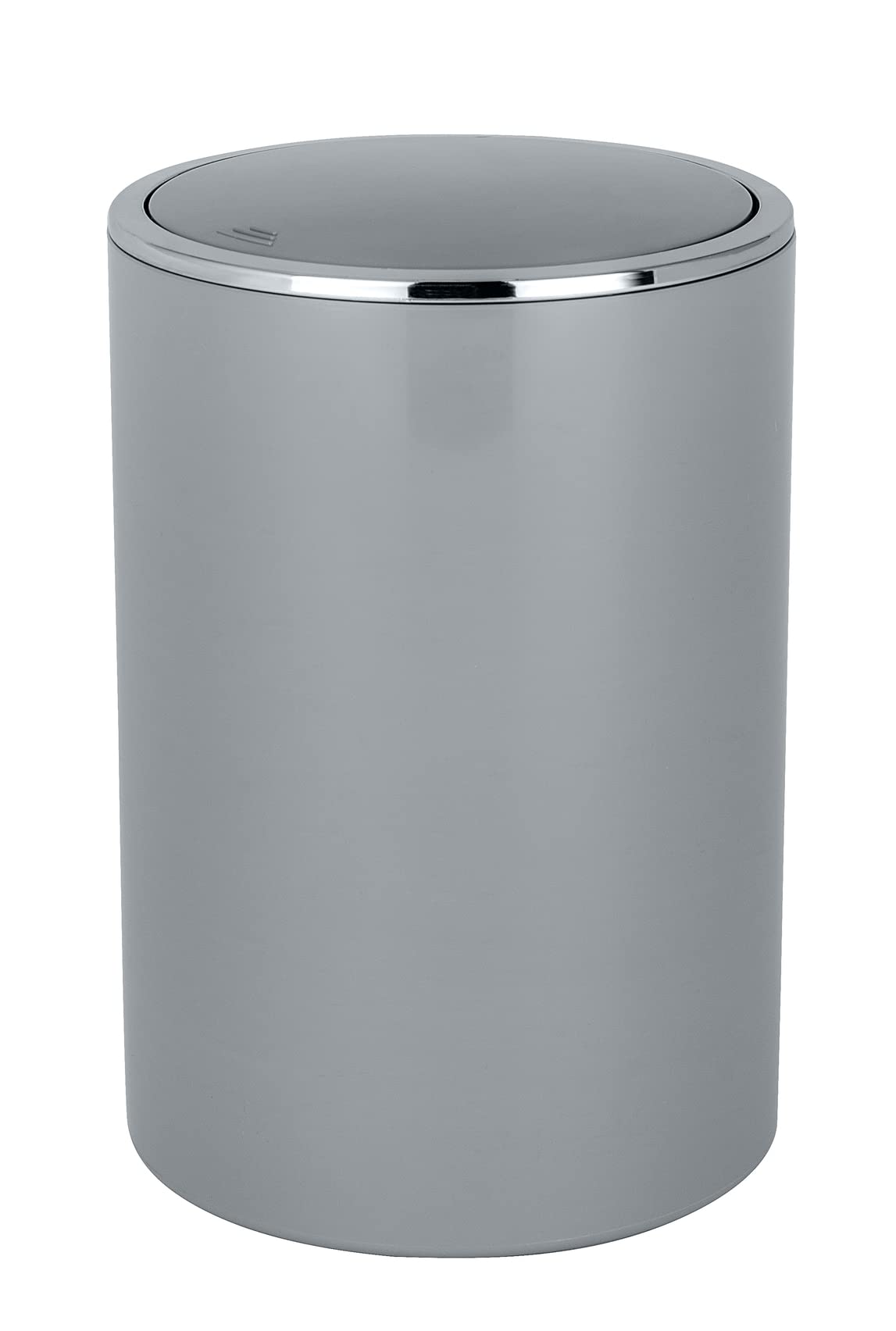Wenko" Inca Swing Cover Bin, ABS, Grey, 18.5 x 18.5 x 25.5 cm