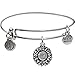Bangle Bracelet and Sunflower Charm