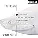 4-Pack 100% Cotton Pillow Protectors. 300 Thread Count Pillow Cover. Zippered Pillow Protectors. (King Size)