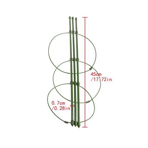 Museourstyty Ranksäule aus Stahl, 45 cm oder 60 cm, konisches Rankgitter, für Blumen, Pflanzen, Rankhilfe – Bild 6