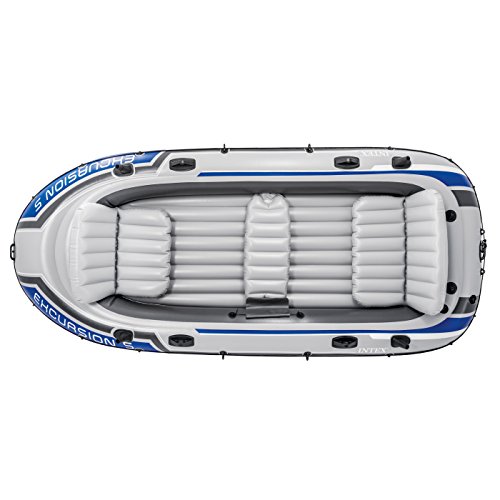 Intex-Excursion-5-5-Person-Inflatable-Boat-Set-with-Aluminum-Oars-and-High-Output-Air-Pump-Latest-Model