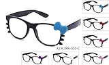 Kyra Women's High Fashion Rubber Touch Finish Hello Kitty Bow Clear Lens Glasses 20% OFF 4 Pairs or More
