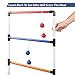 Ladder Toss Ball Game Set - Box Shaped Sturdy & Stable Base – 6 Toss Bolos with Thick Rope – Built-in Score Tracker – Ideal for Indoor/Outdoor Game - With Backpack Bag – Easy Setup – 2-4 Player