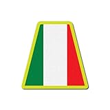 Firefighter Helmet Tetrahedron Fire Helmet Stickers - Italian Flag