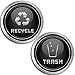 Recycle and Trash Sticker Set - 8 Pack 2.75