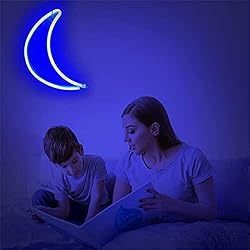 Nordstylee Neon Moon Light Signs,Led Moon Night