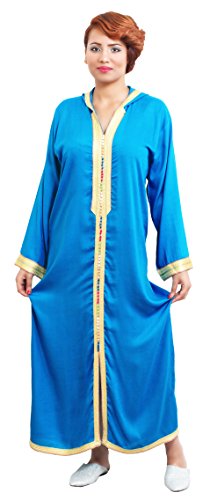 Moroccan Caftans Women Handmade Breathable Hooded Caftan SMALL To MEDIUM