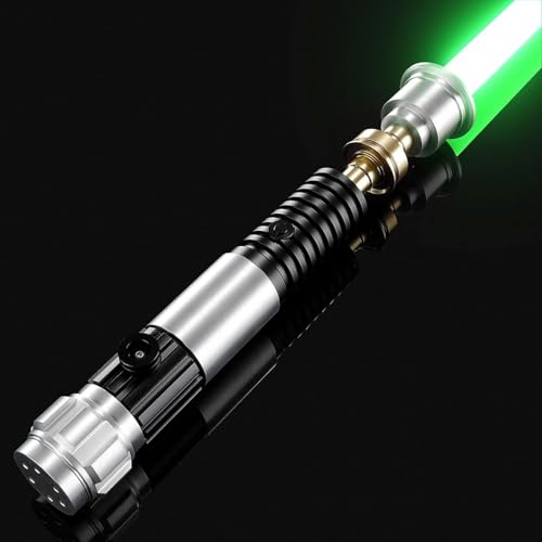 AthlChamp Heavy Duty App Control Duel Sabre for Adults with Heavy Metal Handle and Thick Blade, 16 Sound Effects and Infinite Color Change (RGB-164)