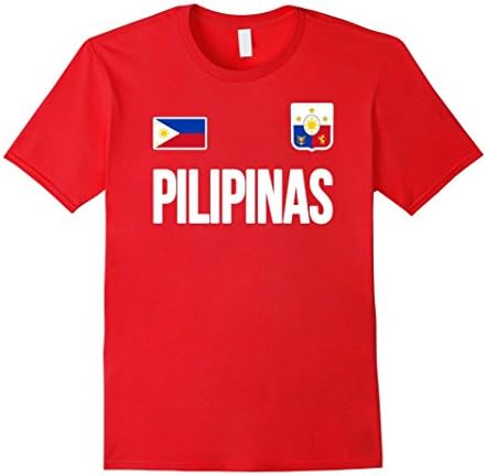 Mens Pilipinas T-shirt Philippine Flag Filipino Travel Souvenir XL Red
