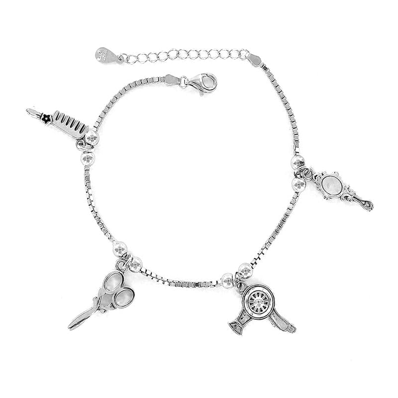 Eres lo mas mujer Peluquera You are The Most Woman Hairdressing Bracelet Silver