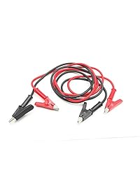 1 m de largo clip de cocodrilo eléctrico Clamp Insulated Test Lead Cable Par 20 A