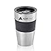 AdirChef Travel Coffee Mug 15 Oz - Insulated BPA Free Stainless Steel Vacuum Tumbler w/Spill Proof Slide Lid for Hot/Cold Drinks Great for Outdoor, Driving, Home or Office Use (Black)
