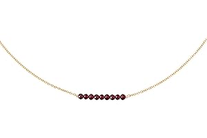 DeScount Dainty Birthstone Beaded Bar Necklace,18K Gold Plated Handmade Faceted Turquoise,Lapis,Amazonite,Tiger Eye,Emerald,Ruby,Blue Apatite,Opal Stone Necklaces for Women