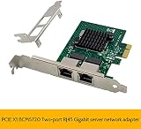 Tsadeer BCM5720 PCIe X1 Gigabit Ethernet Dual Port Server Network Adapter Card view 3