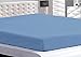 Fitted Sheet Queen Blue - Deep Pocket Brushed Microfiber Sheets, Breathable, Extra Soft Bedsheet and Comfortable - Wrinkle, Fade, Stain and Abrasion Resistant - by Design N Weaves