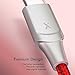 XCENTZ Lightning Cable MFi Certified iPhone Cable Premium Double Nylon Braided Fast Charging Cable for iPhone X/XS/XS Max/XR / 8 Plus / 7/7 Plus / 6s / 6s Plus/iPad/iPod, Red, 6'