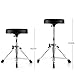 Flexzion Drummer Throne - Padded Drum Stool for Adults & Kids with Adjustable Height - Round Top Drummer Chair Seat with Foldable Tripod & Anti-Slip Rubber Feet for Beginner & Professional Musician