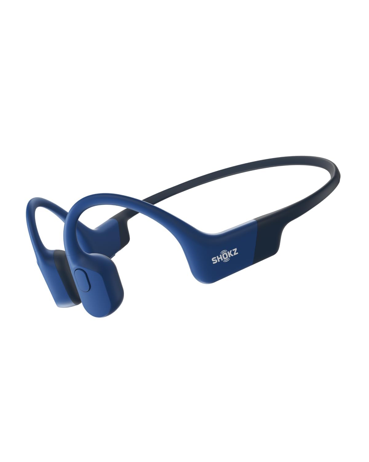 SHOKZ OpenRun with USB-C Charging - Open-Ear Bluetooth Bone Conduction Sport Headphones - Sweat Resistant Wireless Earphones for Workouts and Running - Built-in Mic, with Hair Band - Standard - Blue