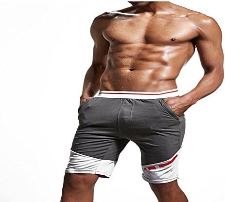 Endand Men's Sport Short 100% Cotton Running Short Pants Breathable Plus Size Male Home Shorts