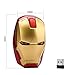 Avengers Endgame Iron Man Mouse Wireless Mouse Ergonomic 2.4 G Portable Mobile Computer Click Silent Mouse Optical Mice with USB Receiver Gaming Mouse (Gold)thumb 1