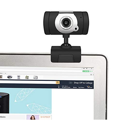 EKUPUZ Full HD Rotatable Webcam Camera Clip On Plug & Play USB Webcam with Built-in Dual Microphone for Computer PC Laptop Desktop for Home and Office