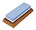 ISSIKI Cutlery Knife 2-Sided Sharpening Stone, Whetstone, 1000 and 6000 Grit, Comes with Non-Slip Bamboo Base and Angle Guide