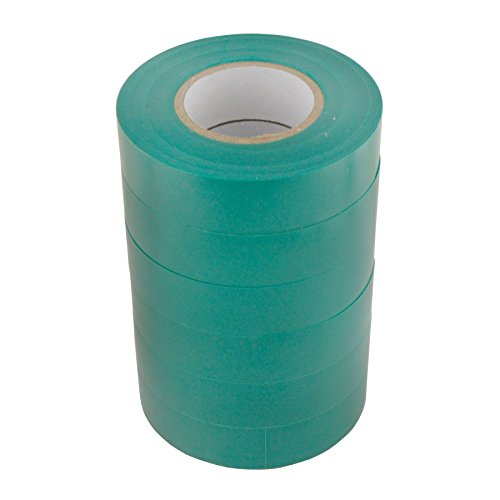 PVC Insulation Electricians Electrical Tape Green 6 Reels Flame Retardant