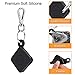 [2 Pack] Fintie Silicone Case with Carabiner Keychain for Tile Pro (2020 & 2018), Anti-Scratch Lightweight Soft Protective Sleeve Skin Cover, Black