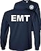 Fair Game EMT Long Sleeve Shirt Emergency Medical Technician-Navy-Large