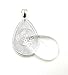 12 Deannassupplyshop 20X30mm teardrop oval Pendant Trays with glass Silver 20X30mm - Pendant Blanks Cameo Bezel Settings Photo Jewelry - Custom Jewelry Making