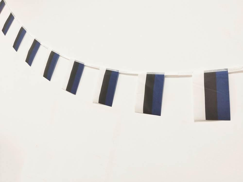 Estonia Flag 40 Pcs Estonia Flag, Estonia Garland 11.4M, Estonia Bunting, National Flag Estonia Flags 14 x 21 cm